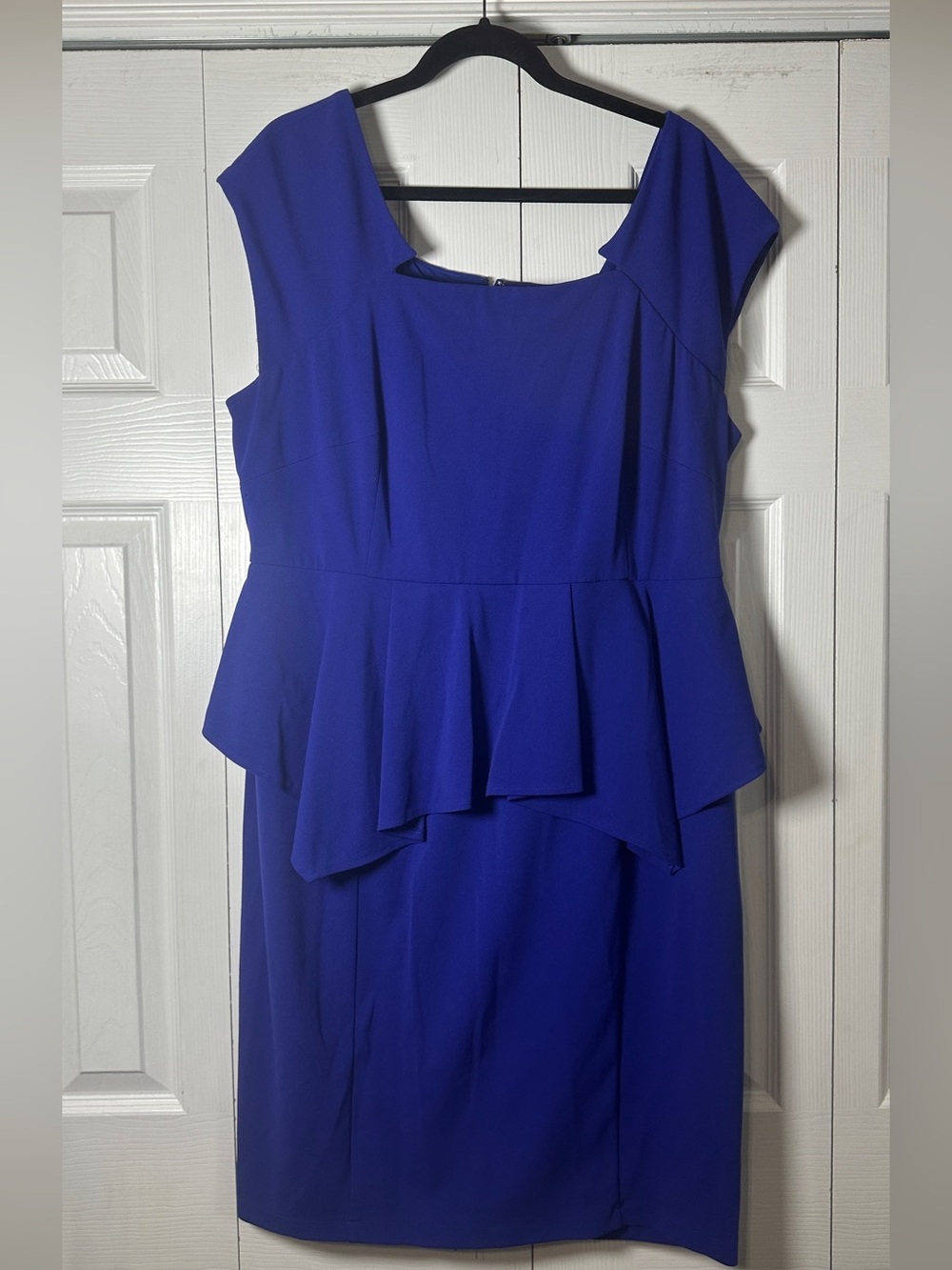 Lane Bryant Cobalt Blue Peplum Midi Dress